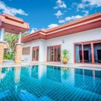 บ้านสไตล์ไทย บาหลี ตกแต่งสวย บนพื้นที่ 1 ไร่ ประกอบด้วยอาคาร 4 หลัง สระว่ายน้ำ