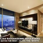 (เช่า) FOR RENT MAGNOLIAS RATCHADAMRI BOULEVARD / 2 beds 2 baths / 82 Sqm.**85,000**