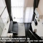 (เช่า) FOR RENT IDEO MORPH SUKHUMVIT 38 / 1 bedroom Duplex / 36 Sqm.**25,000** CLOSE BTS THONGLOR