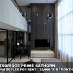 (เช่า) FOR RENT KNIGHTSBRIDGE PRIME SATHORN / 1 bedroom Duplex / 38 Sqm.**32,000**